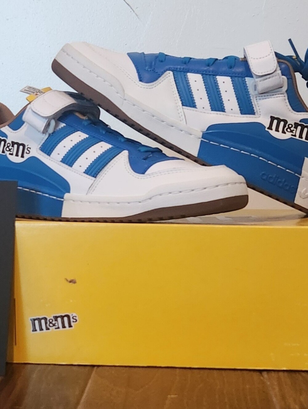 Adidas M&M's Men’s White & Blue Low-Top Sneakers LO 84